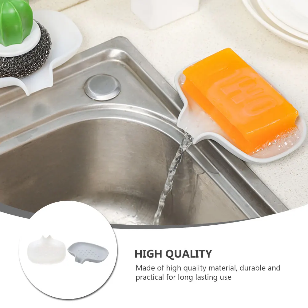 

2pcs Silicone Box Anti-Slip Holder For Bathroom Kitchen Bathtub Drain Storage Container Light Compact Design Home Use