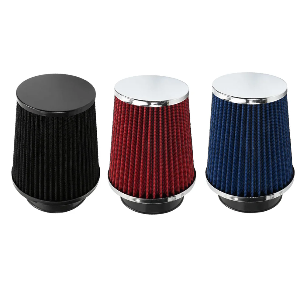 Universal 76MM 3Inch Car Air Filter Sport Power Mesh Cone High Flow Car Cold Air Intake Filter Induction Kit Air Cleaner OFI077