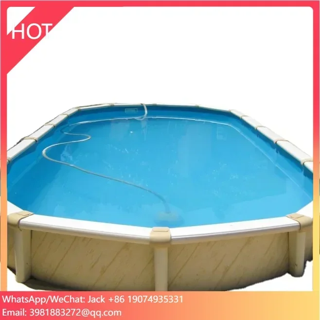Piscina de acero galvanizado a bajo precio a la venta, piscina con estructura de tubería de Pvc