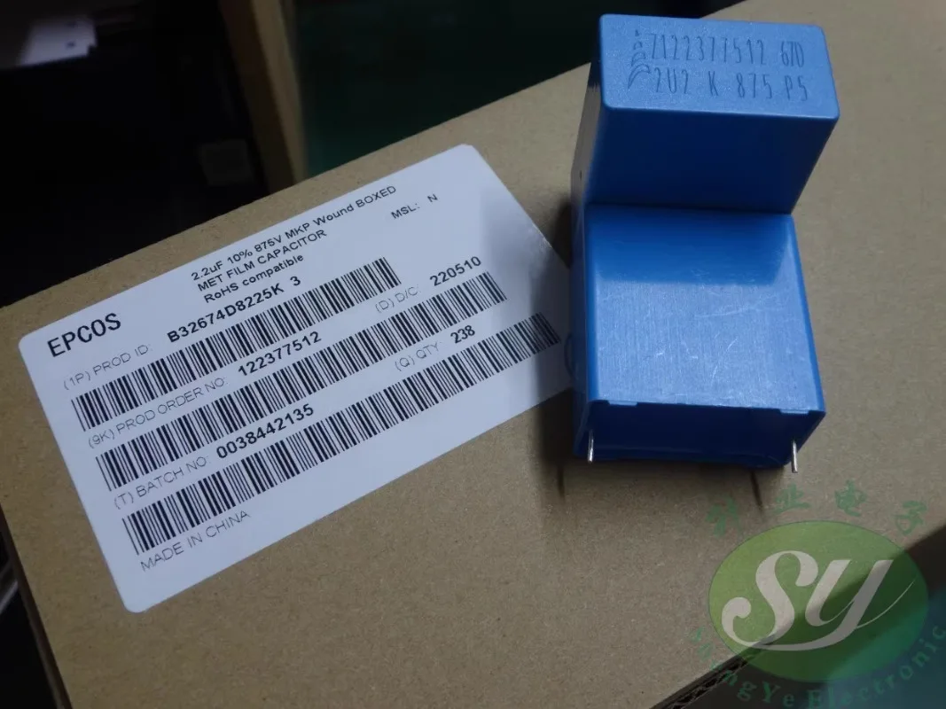 EPCOS 2.2uf/875v 2u2 225 New 28mm film capacitor B32674D8225K