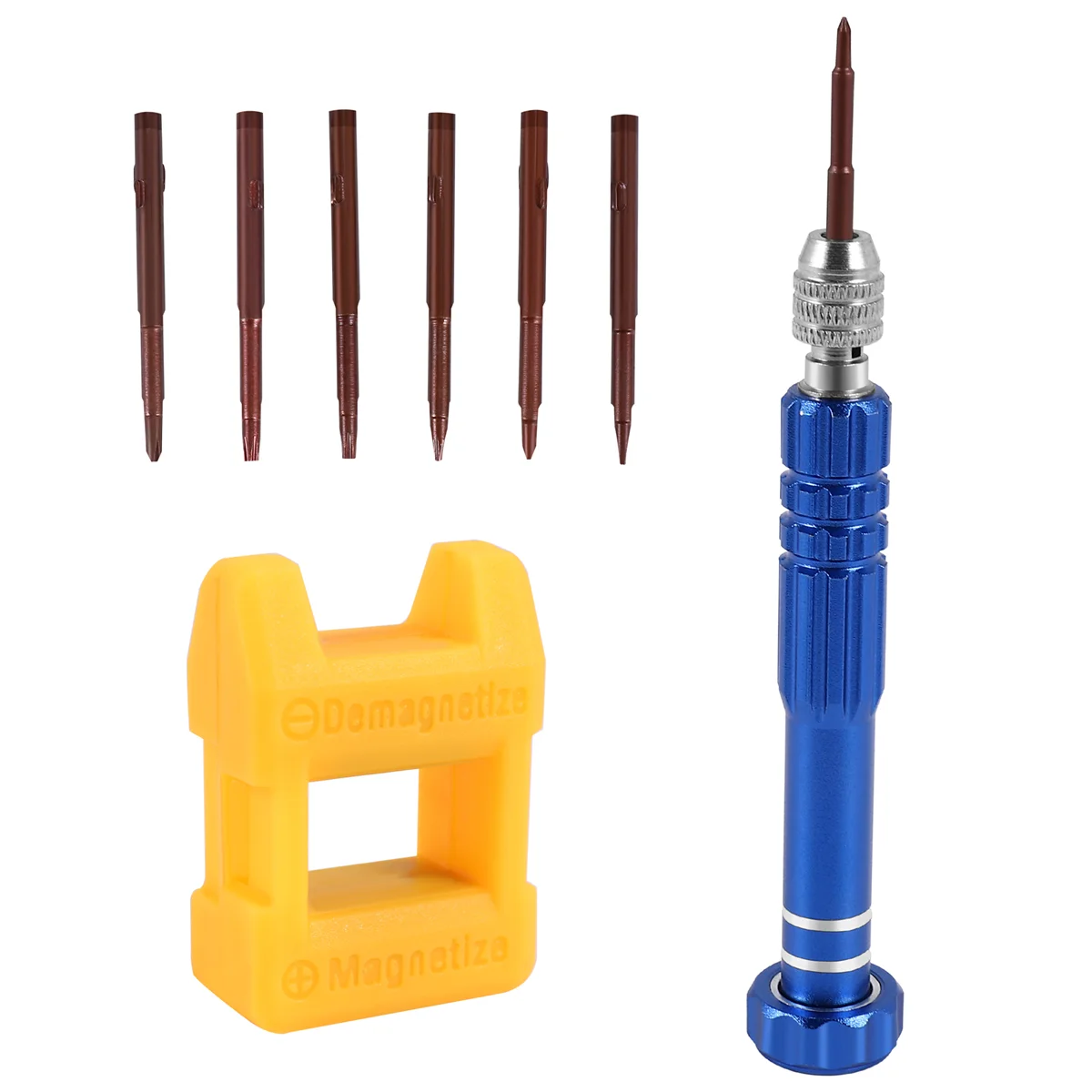 Magnetic 6 in 1 Tiny Screw Driver Kit, Small Screwdriver Set Perfect Mini Screws for Cell Phones, Watch, Eyeglass Etc