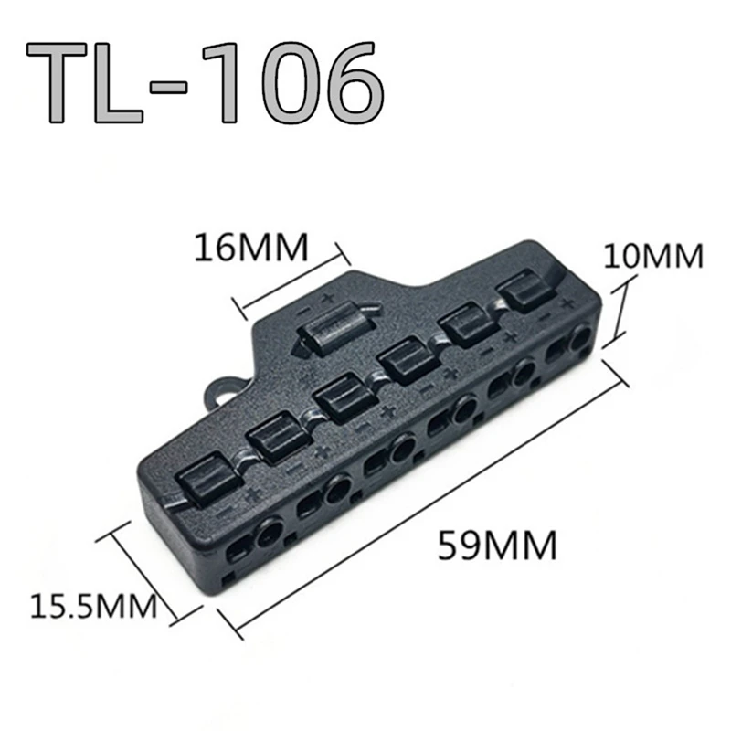 Divisor de línea de salida de 6 puertos, divisor de línea de conexión rápida, iluminación LED, modelo de tira, Lghts, diseño ferroviario