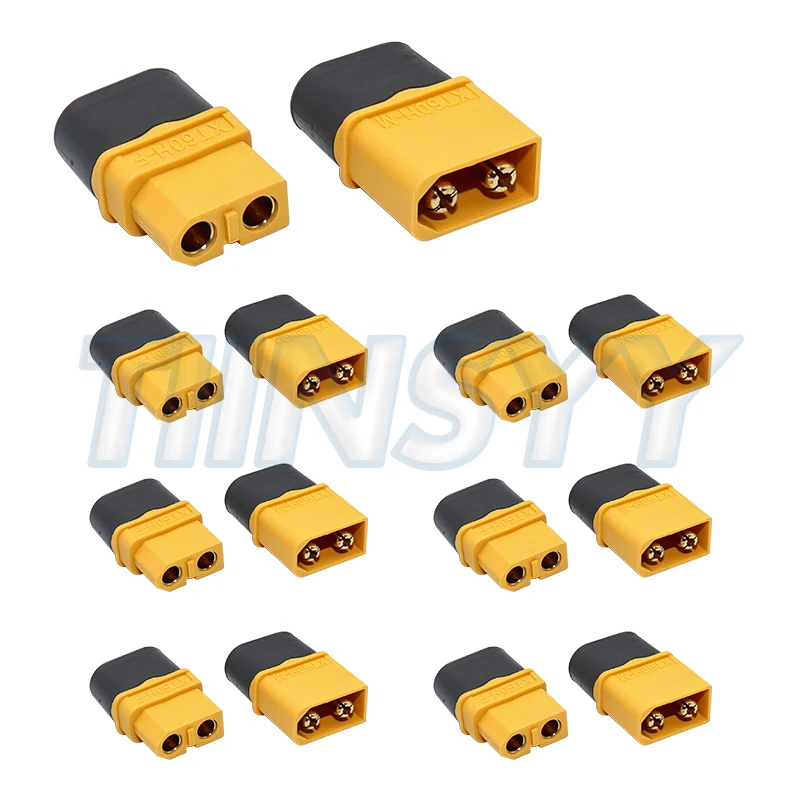 

10 Pair XT60H (XT60 Upgrade) Connectors, XT60H Male Female Bullet Connectors Plugs with Sheath for Lithium Battery RC Planes Car