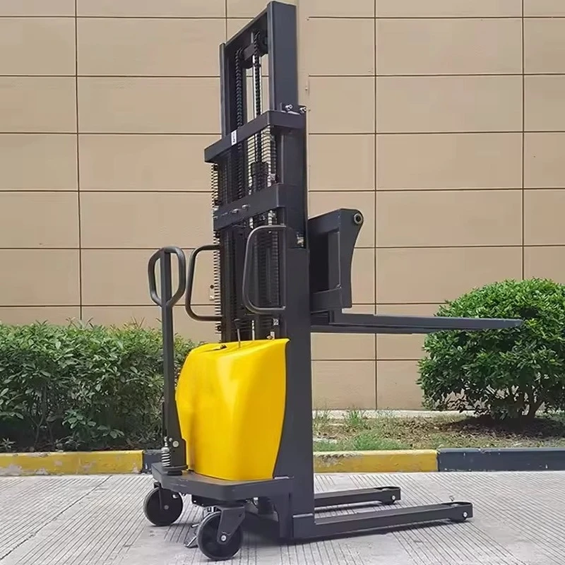 Semi-Electric Stacker Low Price High Quality Pallet Hydraulic Stacker Forklift Trucks