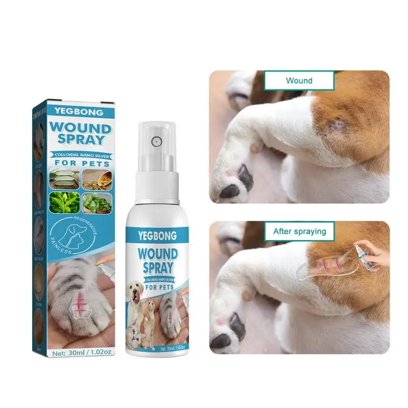 30ml Pet Wound Spray Used for pets to treat rash hot spots detect itching scratching skin irritation etc Skin Care Liquid