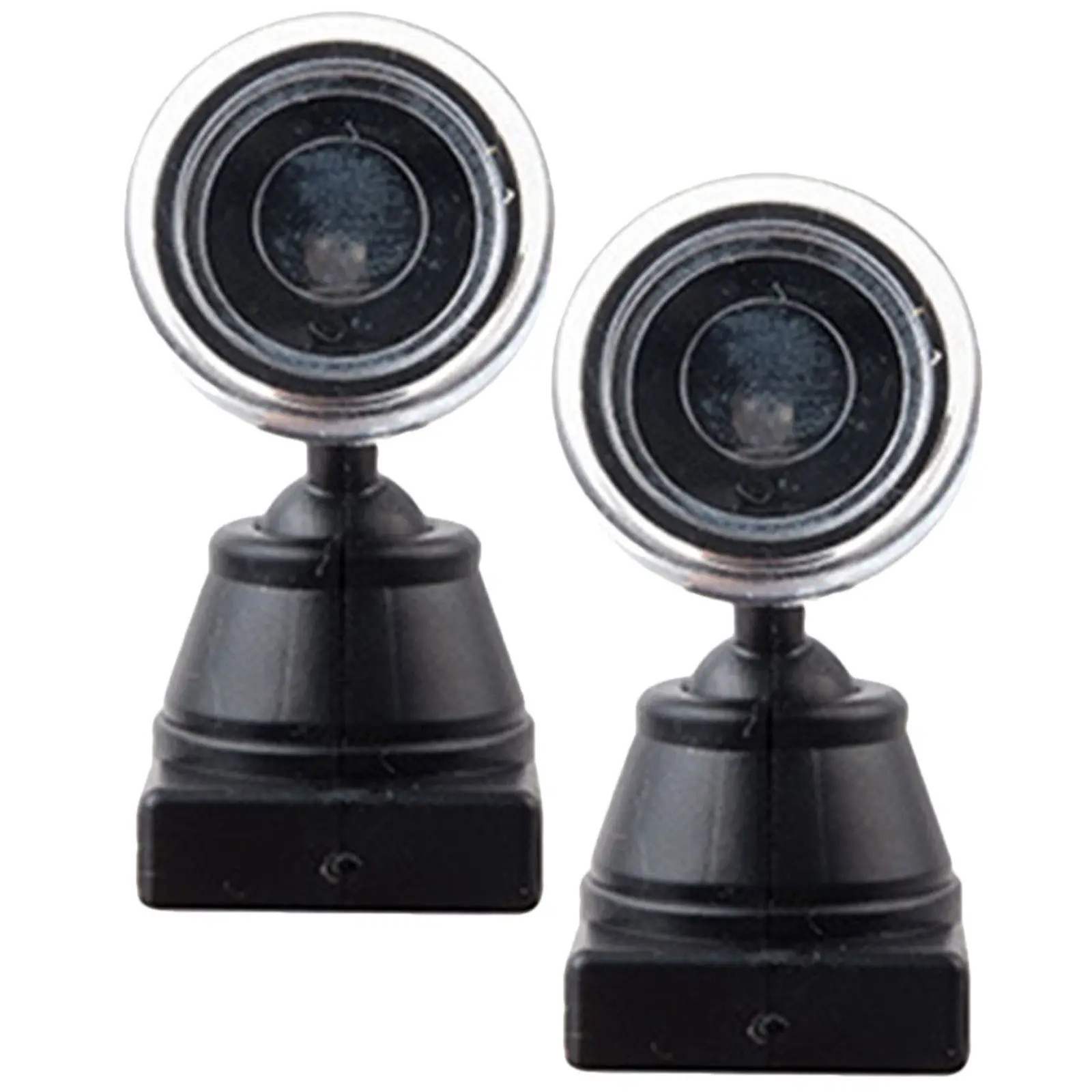 2Pcs Railroad Signal Light Sturdy Plastic Metal Mini Spotlight for Sand Table Landscape Train Layout Scene Decoration view 3