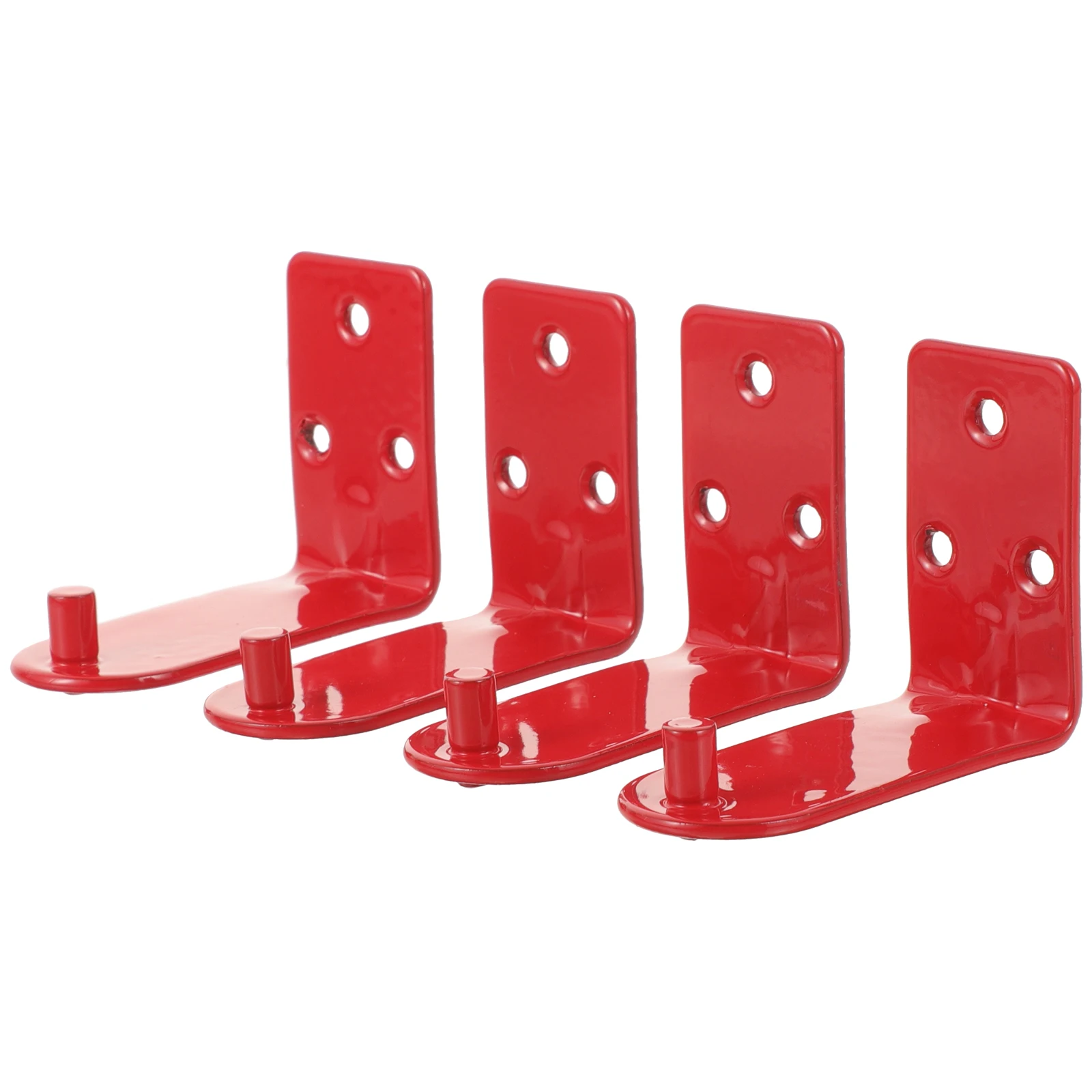 

4pcs Fire Hook Holder Durable Metal Plastic Wall Bracket Metal Fire Extinguisher Bracket Smooth Surface Long Lasting