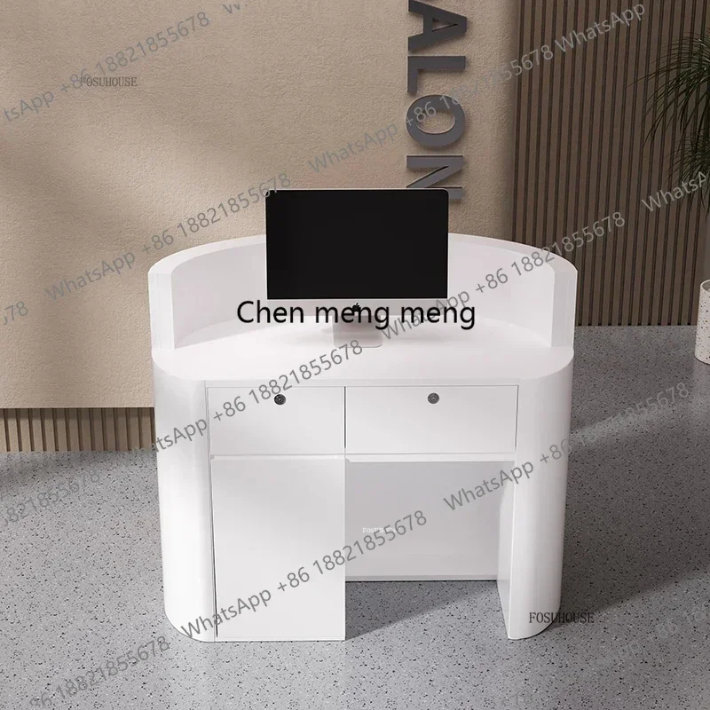 

z10Simple Creative Reception Desks Beauty Salon Reception Counter Light Luxury Small Cash Register Counte