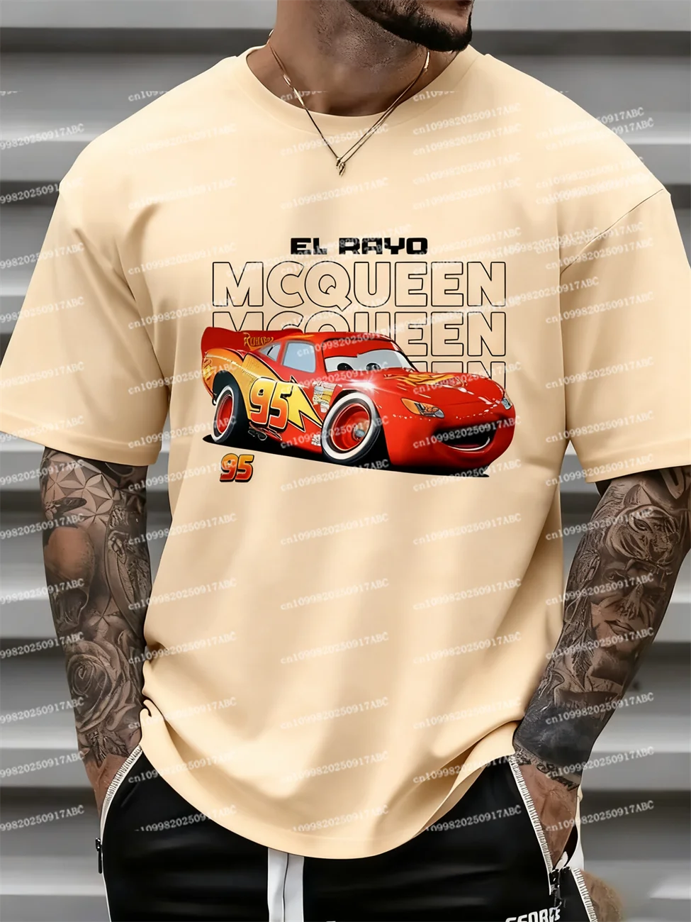 

Summer Men Tshirt Couple Tshirt cars Lightning McQueen Serie T-Shirt Unisex Shirt Cotton Women Tee Oversize Streetwear