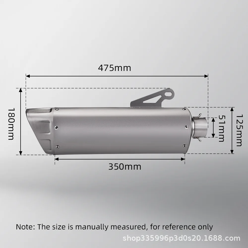Motorcycle Modified Exhaust Pipe R3 NINJA400 Z900 MT07 M11 Titanium Alloy Universal Tail Section