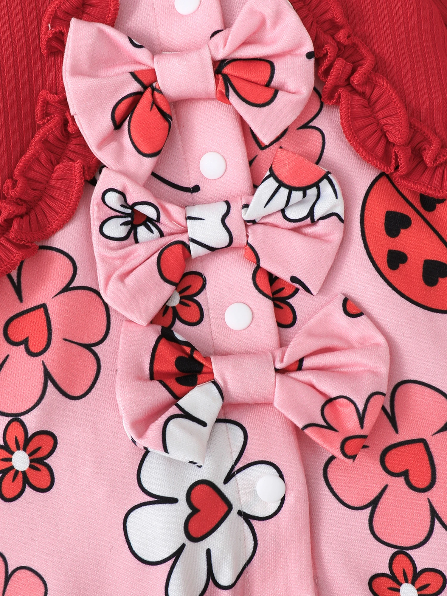 

Очаровательный весенний комбинезон для маленьких девочек с цветочным принтом, повязка на голову с рюшами и бантом и искусственным дизайном из двух предметов — комплект из 2 предметов