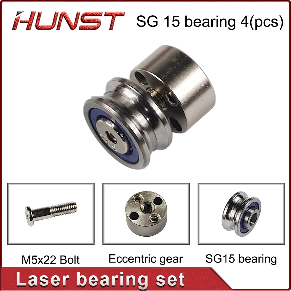 Imagem -02 - Hunst U-deep Groove Ball Bearings Sg15 Parafusos de Fixação Livre Fileira Dupla Polia Miniatura Transmissão Roda Excêntrica