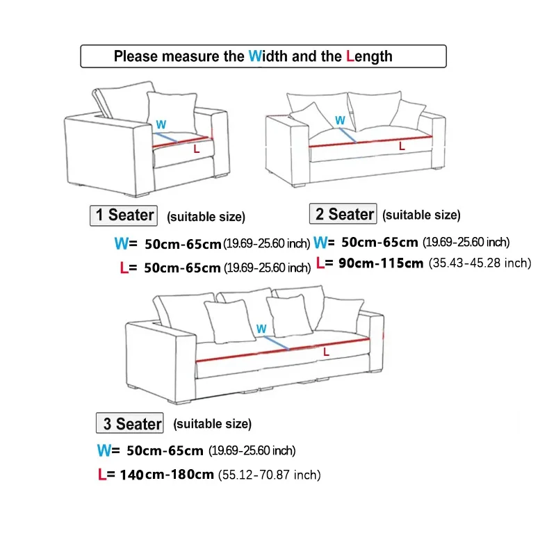 High elasticity Chenille sofa cover, monochrome sofa cushion cover, all-season universal, easy to install
