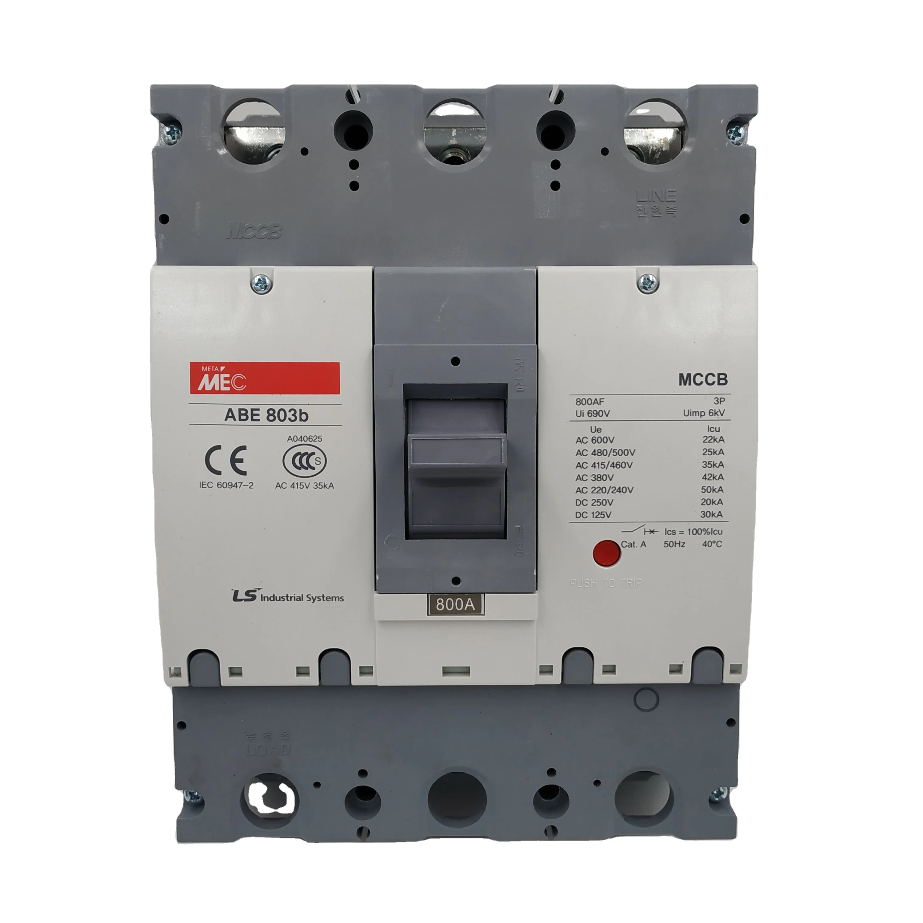 Meta-MEC ABE Series Economical Plastic Case Circuit Breaker 3P  ABE403b  250A 300A 350A 400A