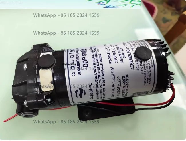 

DDP 5800 Water purifier system diaphragm pump RO bo oster pump 400GPD DC 24V flow ≥ 2.5LPM @ 70PSI inlet pressure 30PSI NEW