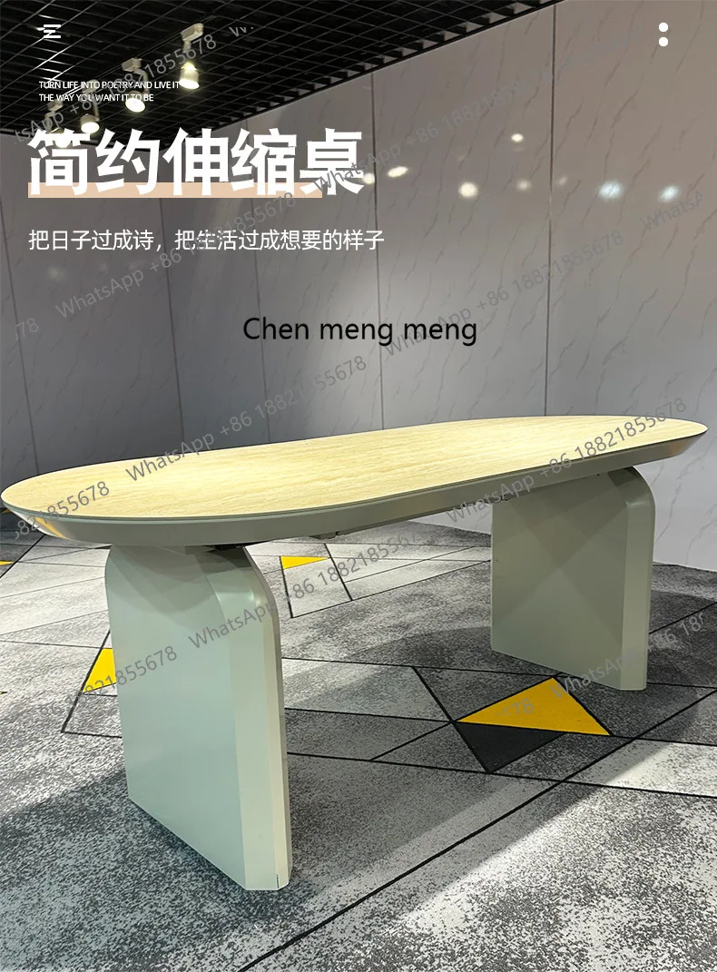 

Household Designer Creative Dining Table Office Oval Negotiation Table Simple Wabi Wind Dining Table