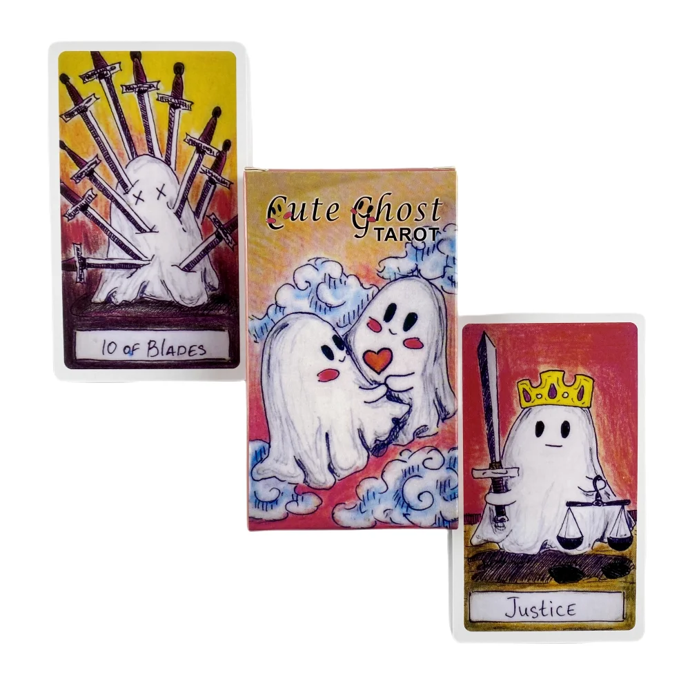 Cute Ghost Tarot Cards A 78 Deck Oracle English Visions Divination Edition Borad Playing Games