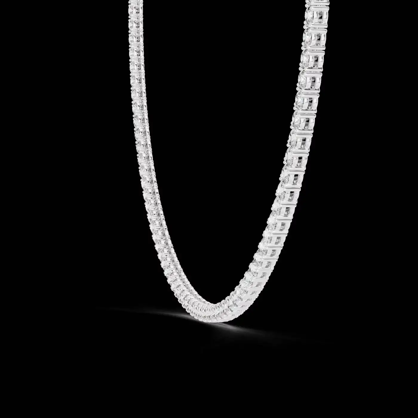 Moissanite S925 Silver Classic Lab Grown Diamond Link Chain Tennis Necklace Gold Plated Timeless Sparkle Elegant Modern