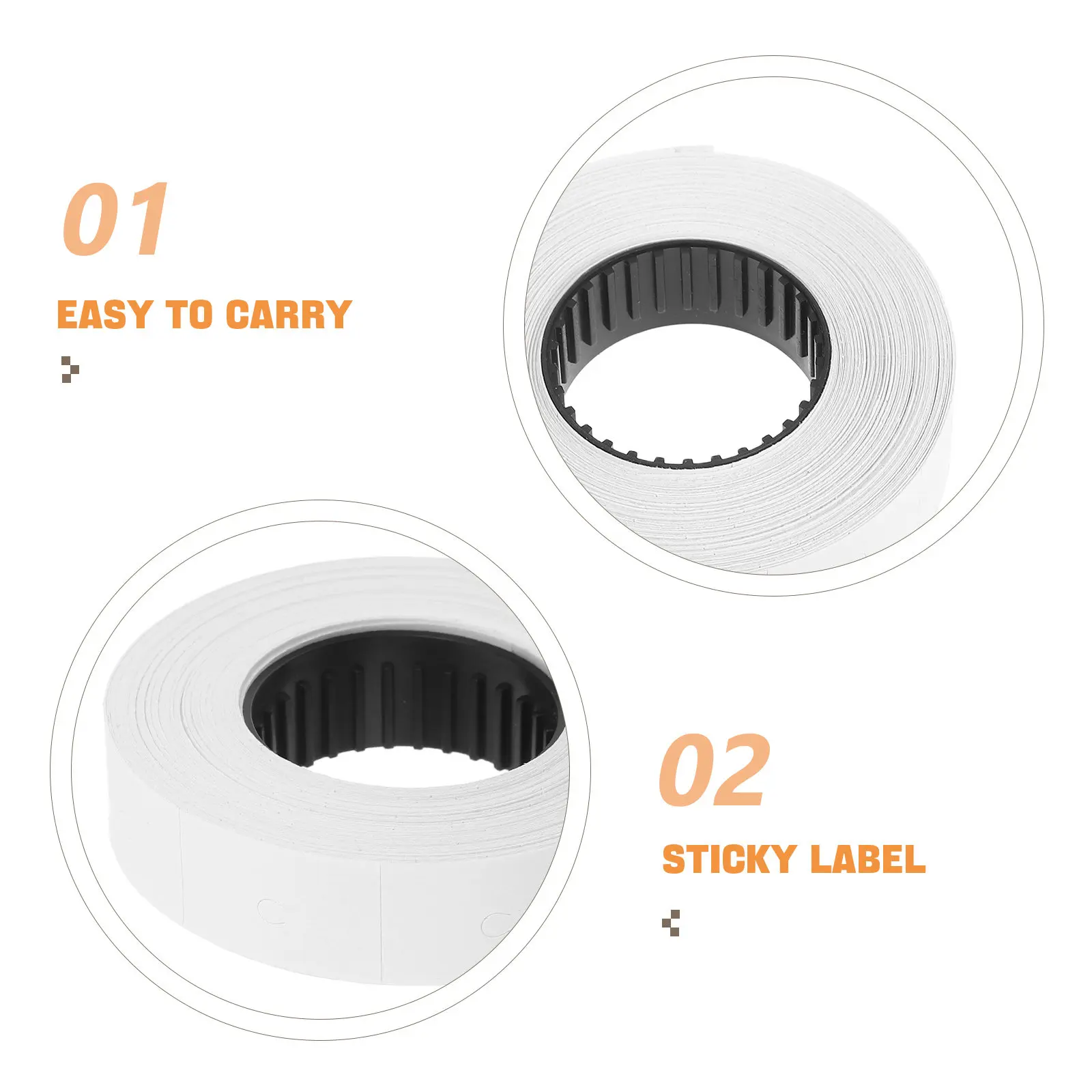 10 Rolls -6600 Dual-Row Label Paper Roll for Price Marker Labeler Ideal for Pricing Stickers Retail Tags Organization Quick