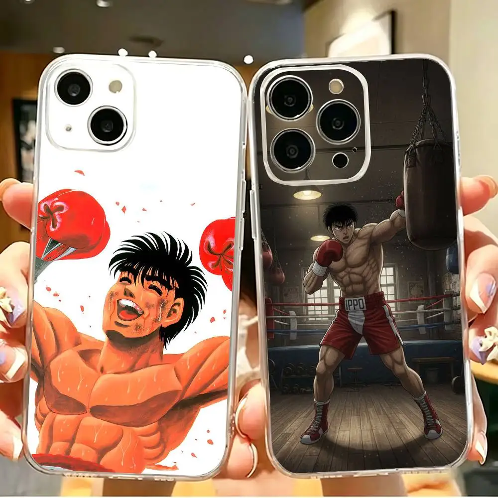 

anime Hajime no Ippo Transparent Shockproof Phone Case For iPhone 17,16,15,14,13,12,11 Plus,Pro Max