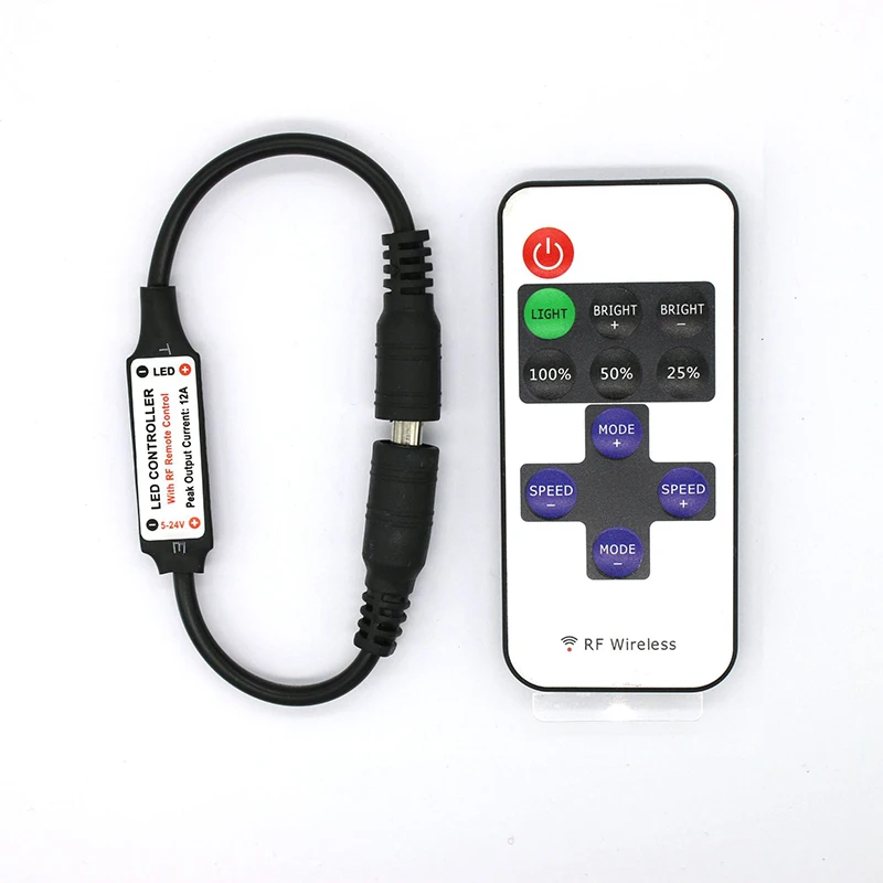 Luce di striscia luminosa a LED con controller monocromatico RF11 con telecomando