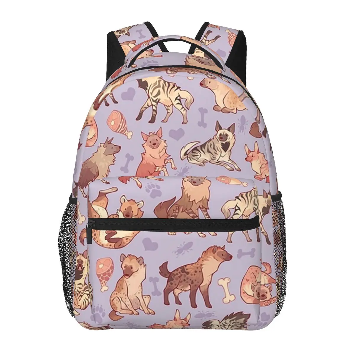 

Hyenas In Lavende Backpacks Boys Girls Bookbag Children School Bags Cartoon Travel Rucksack Shoulder Bag Large Capacity