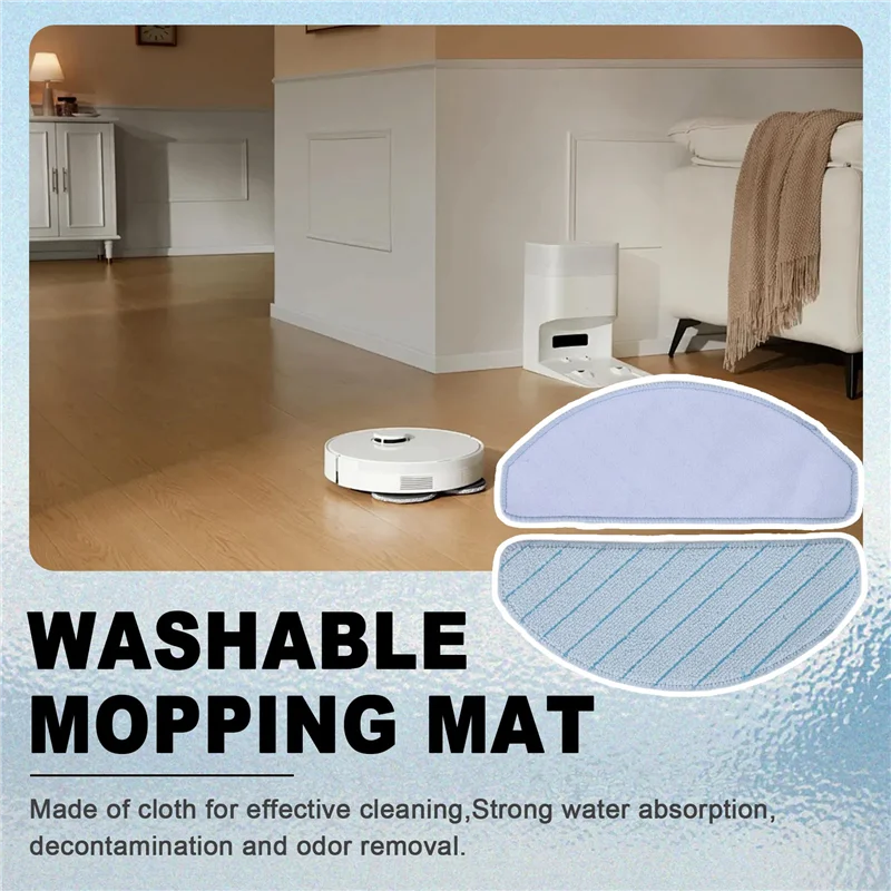 

BAAN-Washable Mopping Pads Replacement For Ecovacs Deebot T9+ T9 AIVI T9 AIVI+ T9 MAX T9 POWER Robot Vacuum Cleaner, 8 Pack