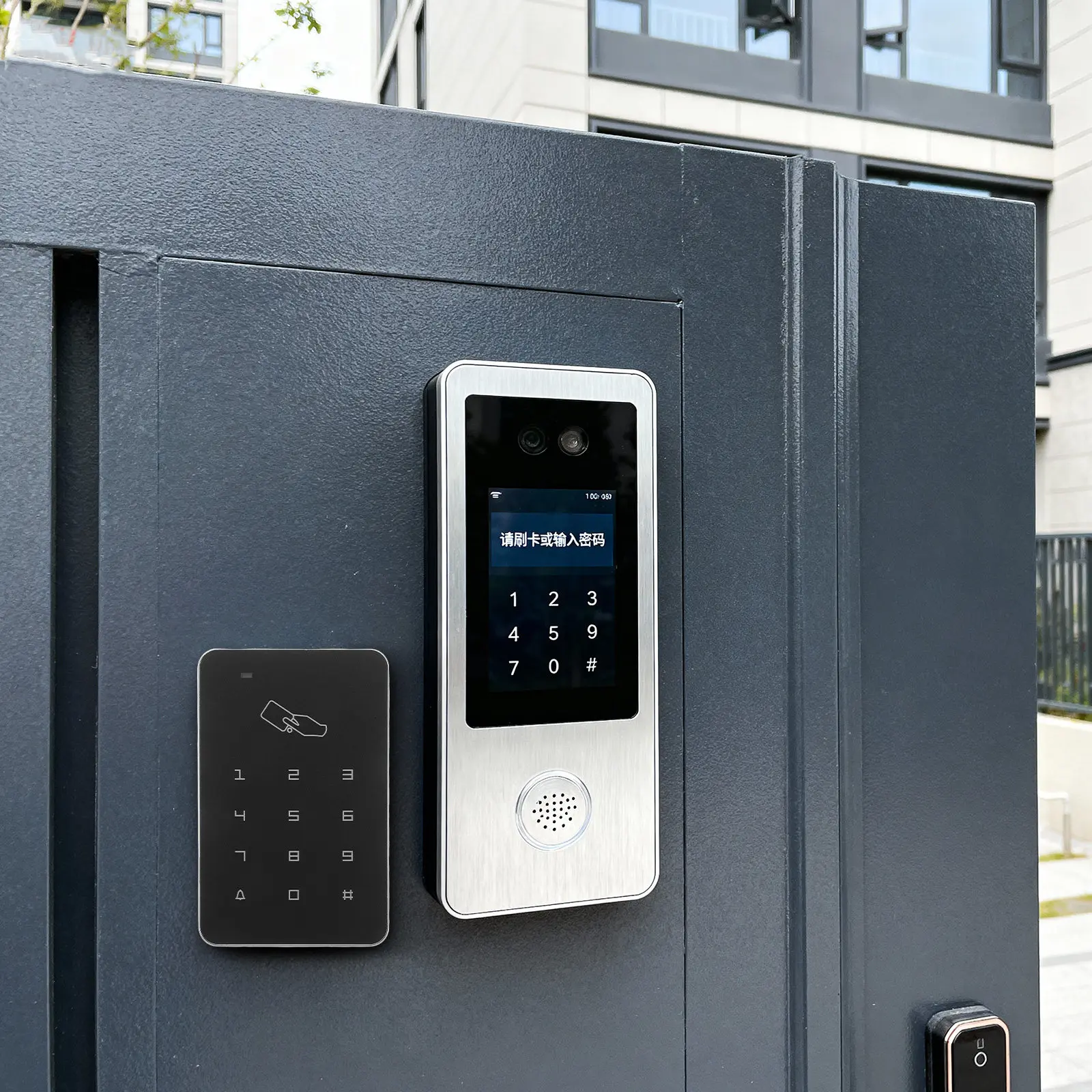 Keyless Door Lock Access Control System Panel Keypad Card Reader Password Entry Gate Lock for Apartment Building