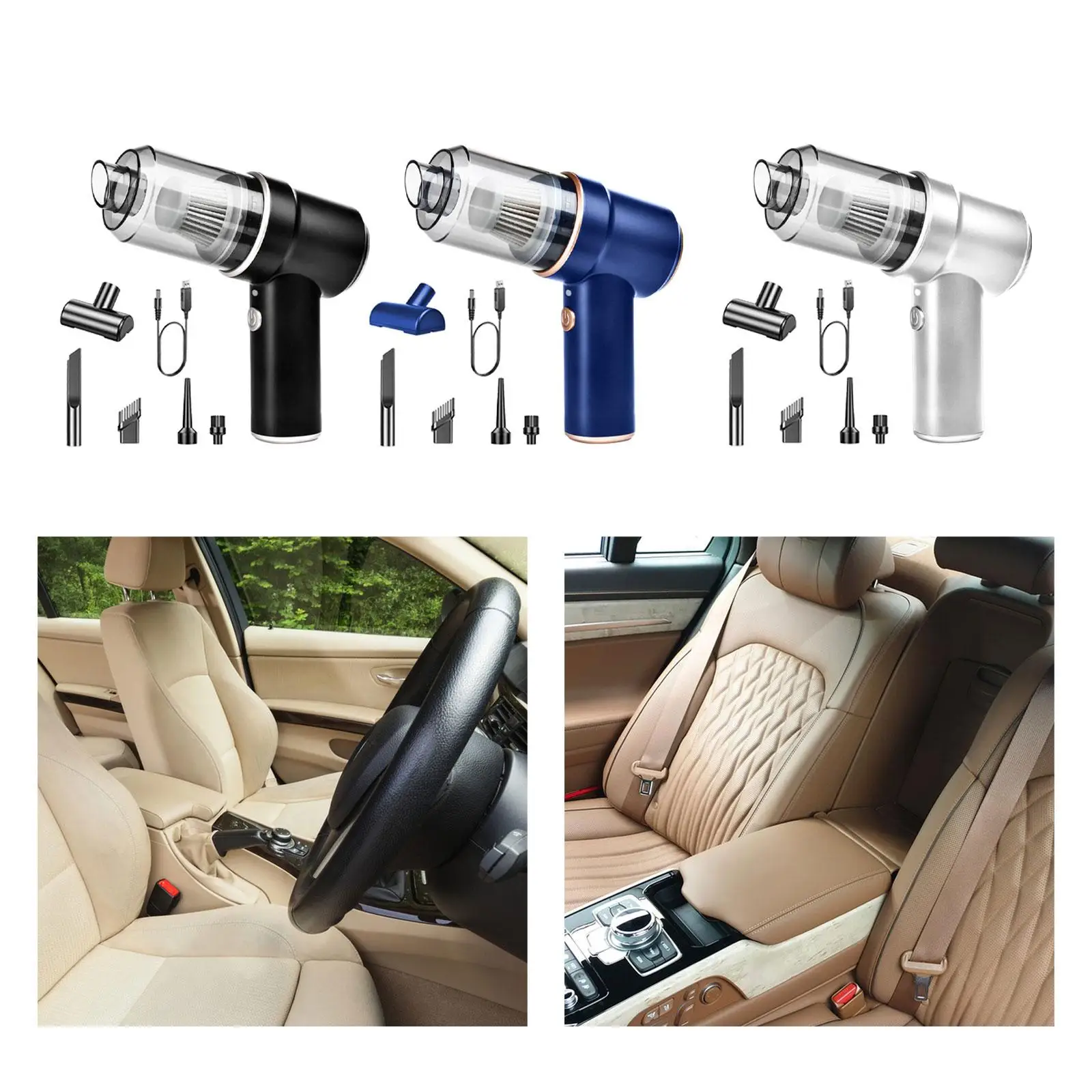 Draagbare mini-autostofzuiger - krachtig stof voor thuis en auto