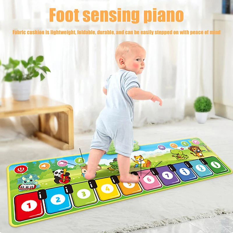 Kids Musical Mat Piano Keyboard Dance Floor Carpet Blanket Early Education Toy Crawling Game Mat Multifunctional Carpet