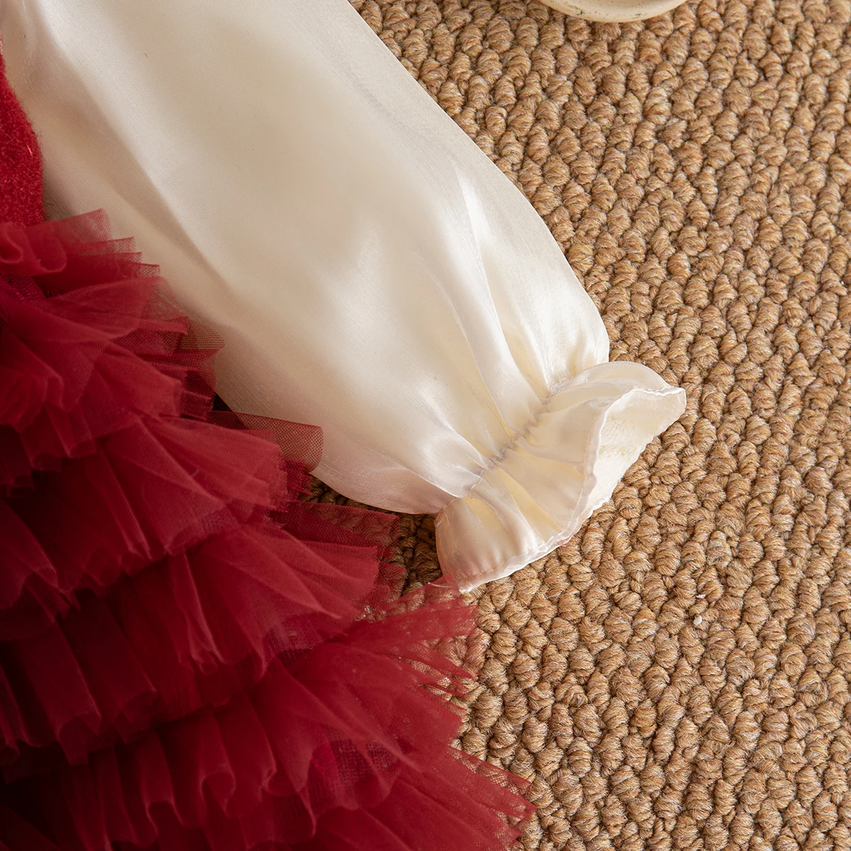 فستان بناتي جديد للخريف والشتاء سميك ودافئ، ملابس أطفال بفيونكة حمراء حلوة للأطفال من عمر 9 أشهر إلى 3 سنوات