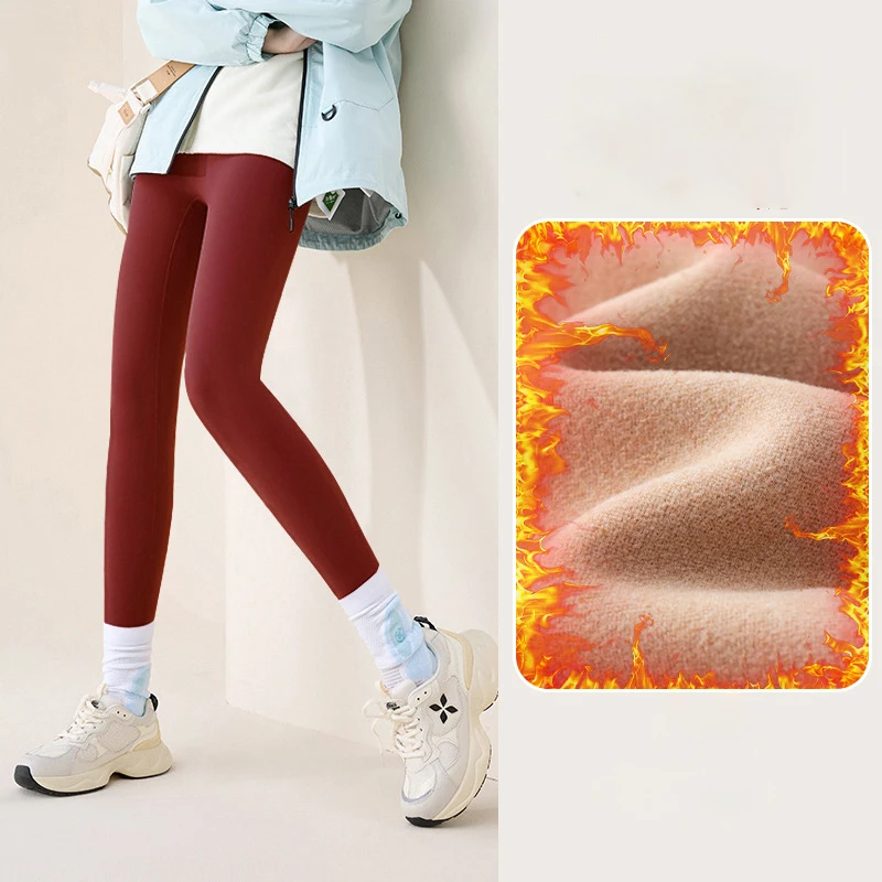 2025 para fora usar nude sensação sem costura leggings feminino outono inverno mais veludo yoga leggings alta estiramento calças de yoga magros para mulher