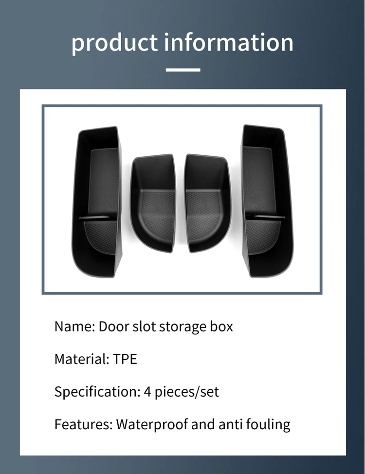 Smabee for Xpeng G9 2024 2025 2026 Door Side Storage Box TPE Front Rear Door Handle Organizer Tidying Car Accessories