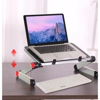 Portable Folding Holder Aluminum Alloy Laptop Stand Desk Bed Table Stand Notebook Computer Anti-Skid Bracket for 11-17 Inch
