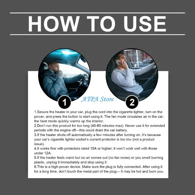 

U13C Quick Heating Portable Defroster And Heater For Car Windshield Anti Fog Removal