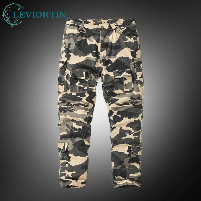 

Men's Cargo Pants Summer Camo Quick-Dry Lightweight Multi-Pocket Tactical Pants Sporty Loose Fit Casual Camouflage Trousers