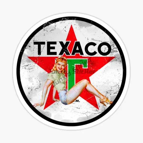 Hot Retro Creative Texaco Gasoline Pinup Girl Vinyl Wrap Sexy Beauty Car Sticker Racing Vinyl Cover Scratches Auto Decoration