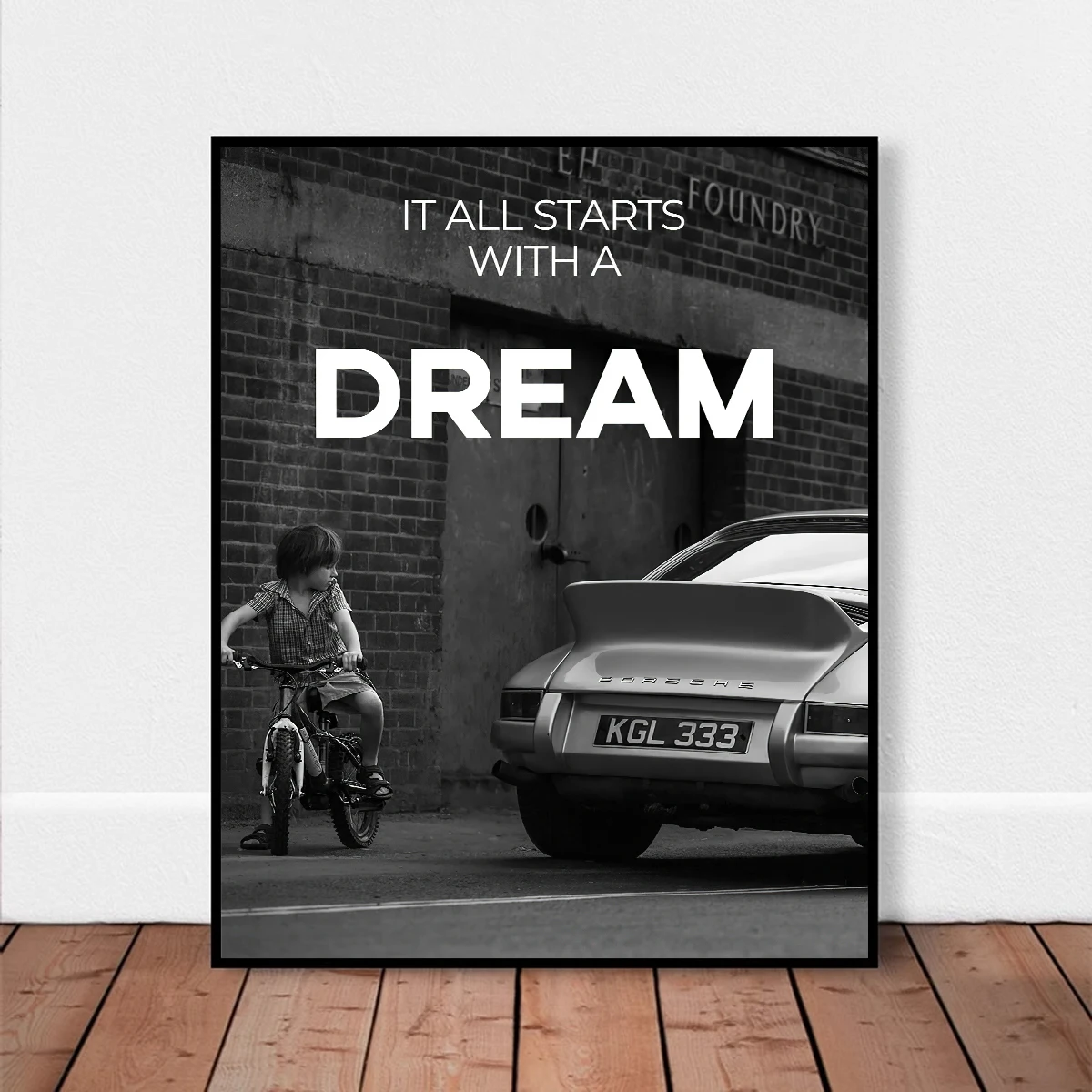 Canvas Print Painting Poster It All Starts With A Dream Modern Living Room Bedroom Porch Wall Picture Art Home Decor No Frame