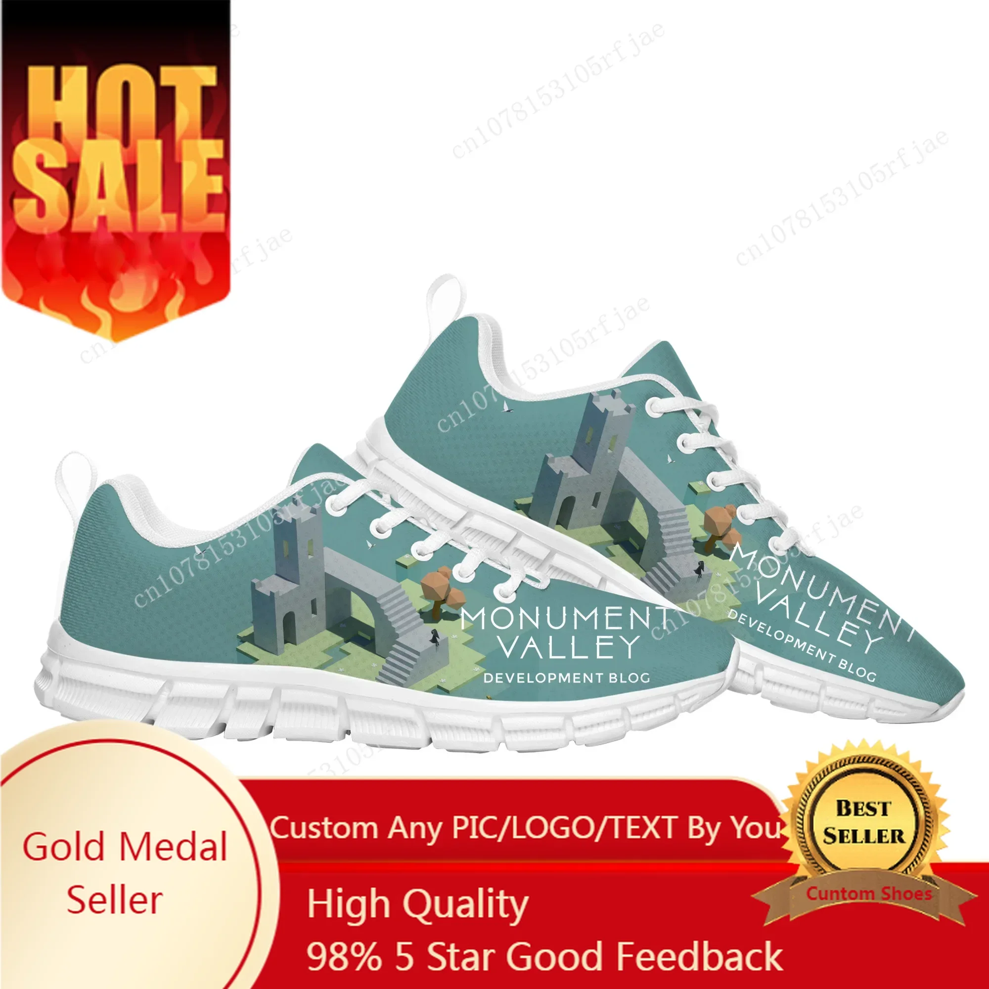 Monument Valley Sports Shoes Cartoon Game Mens Womens  Sneaker Tailor Made Couple Built Shoes