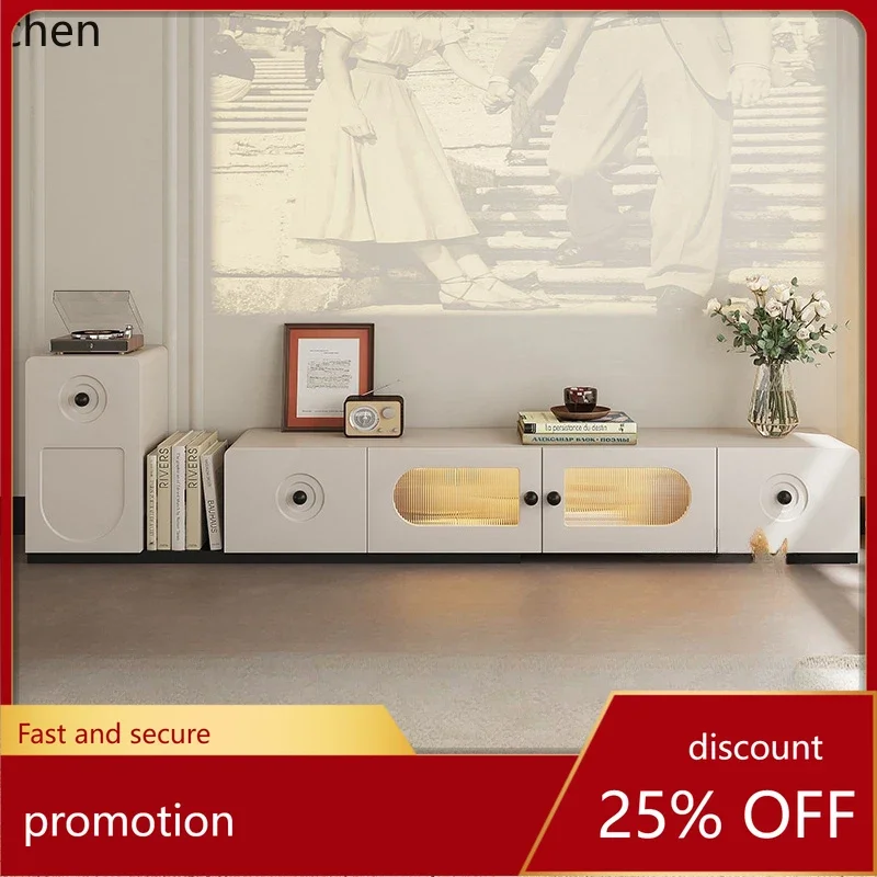 

HXL telescopic TV cabinet living room home floor storage locker integrated