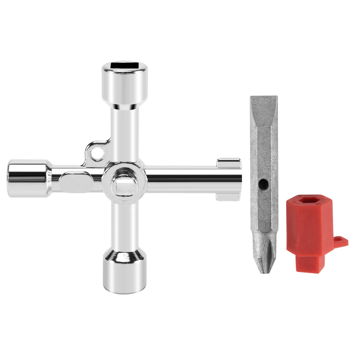 AA91 4 In1 Meter Box Key Gas Key Meter Key Multi-Functional Utilities Key for Electric Cupboard Cabinet Opening Key
