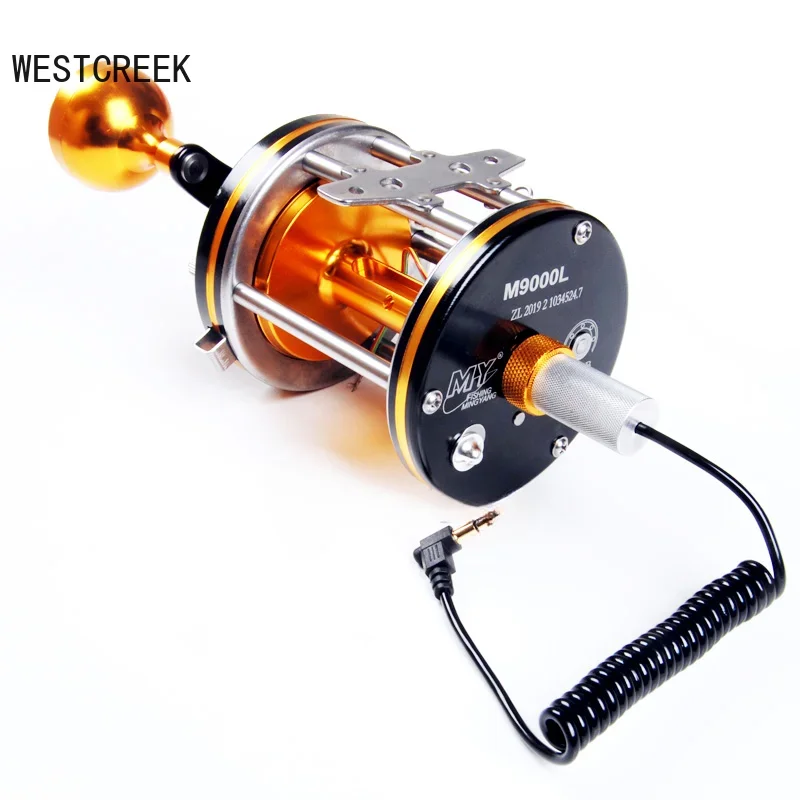 

WESTCREEK All-metal Visual Anchor Fish M12000 Drum Fishing Reel 10000 Anti-explosion Line S9000 Luxury Black Go/ld New