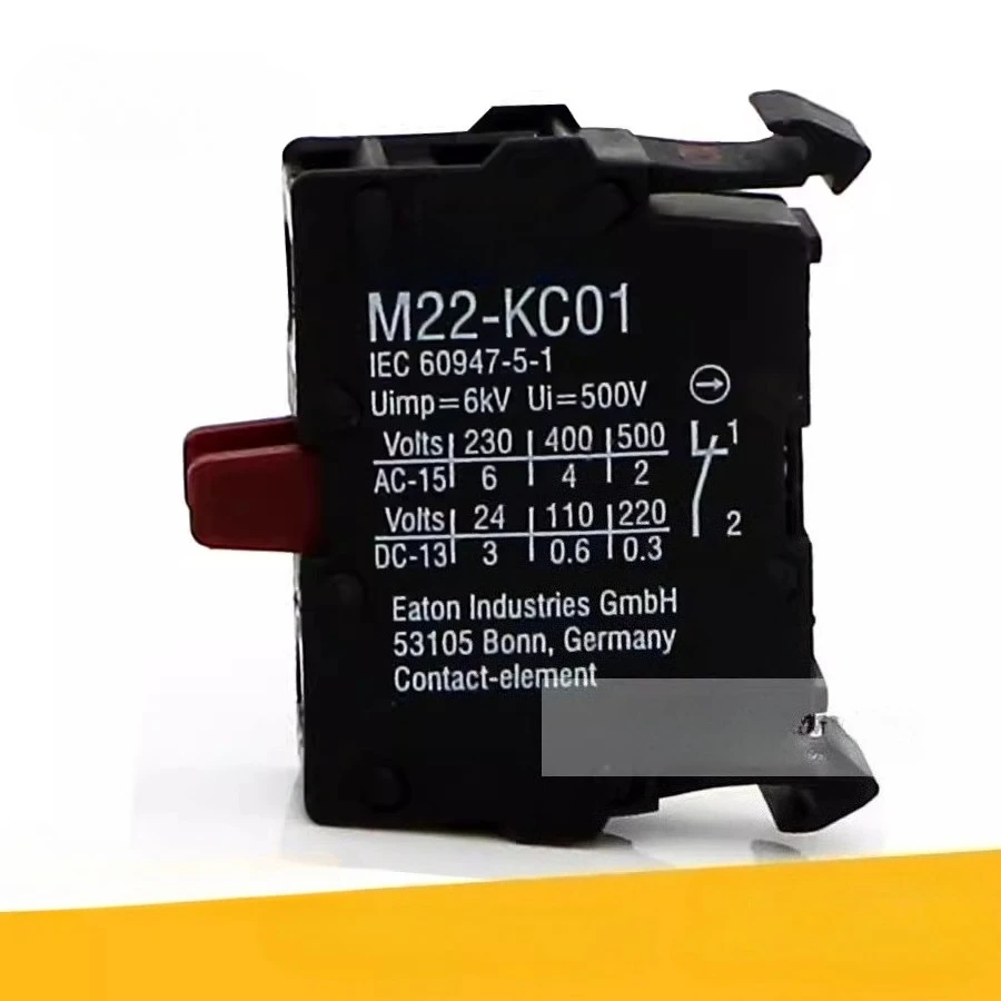 Contact Block for Push Button Switch, Models M22-K10 K01 KC10 KC01, Auxiliary Contact Extension Unit, Electrical Parts