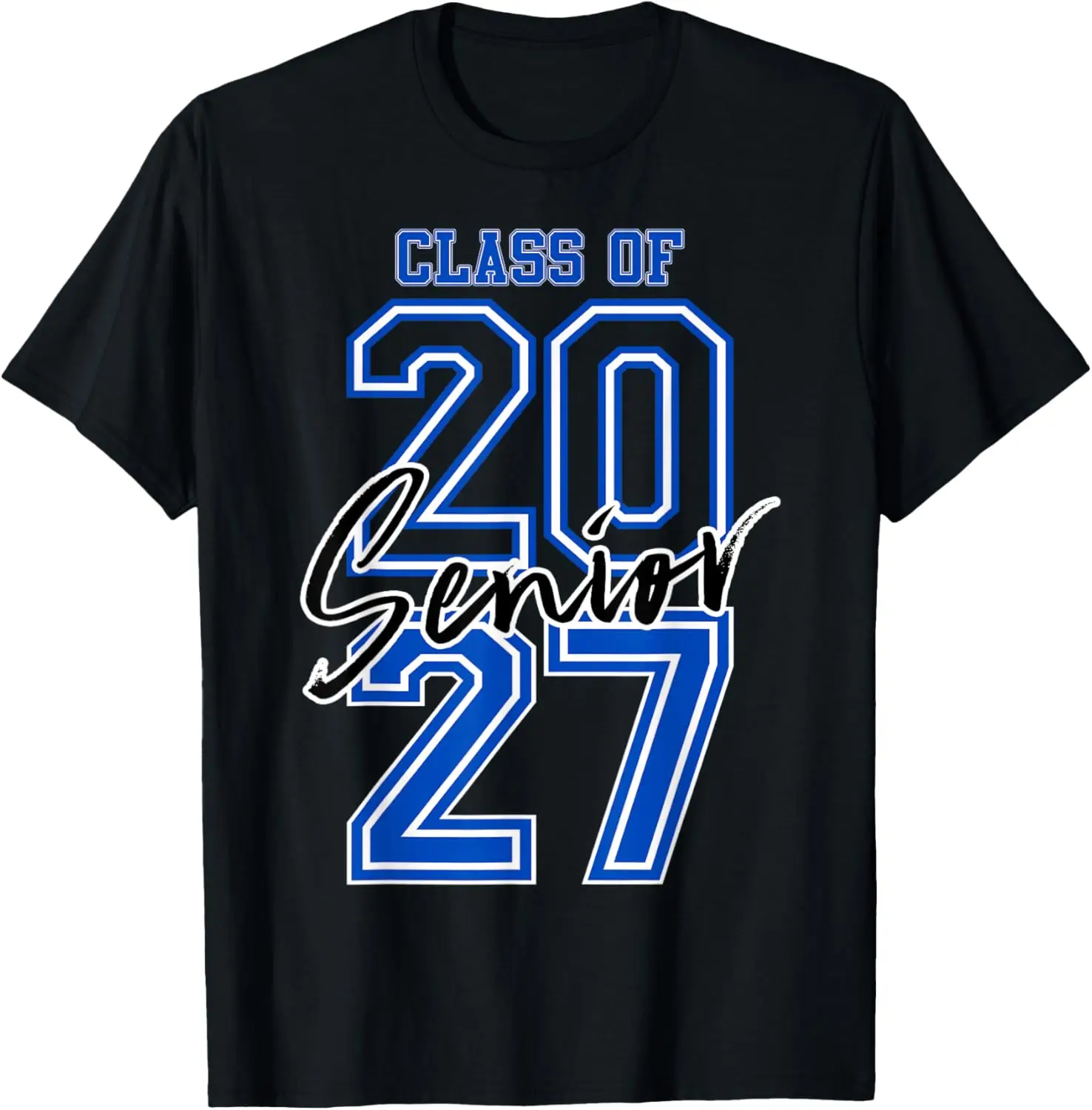 Class Of 2027 Senior Graduation Last Day Men Women Kid T-Shirt Summer short-sleeved breathable sweat-wicking versatile fashion T-shirt for back-to-school season, unisex, Y2K Fashionable Cartoon Anime