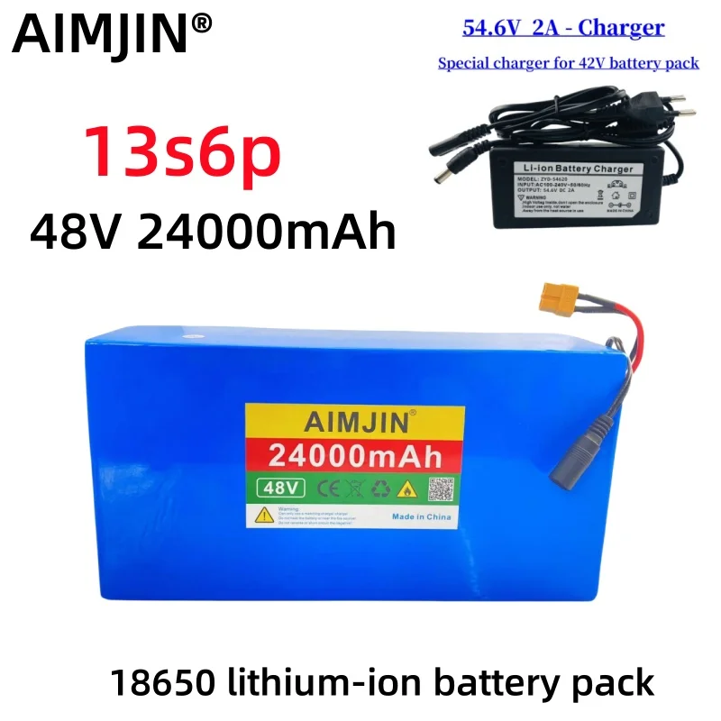 48V 24ah 13s6p 24000mAh 2000W For Electric Scooter Battery Bicycle Wheelchair Battery