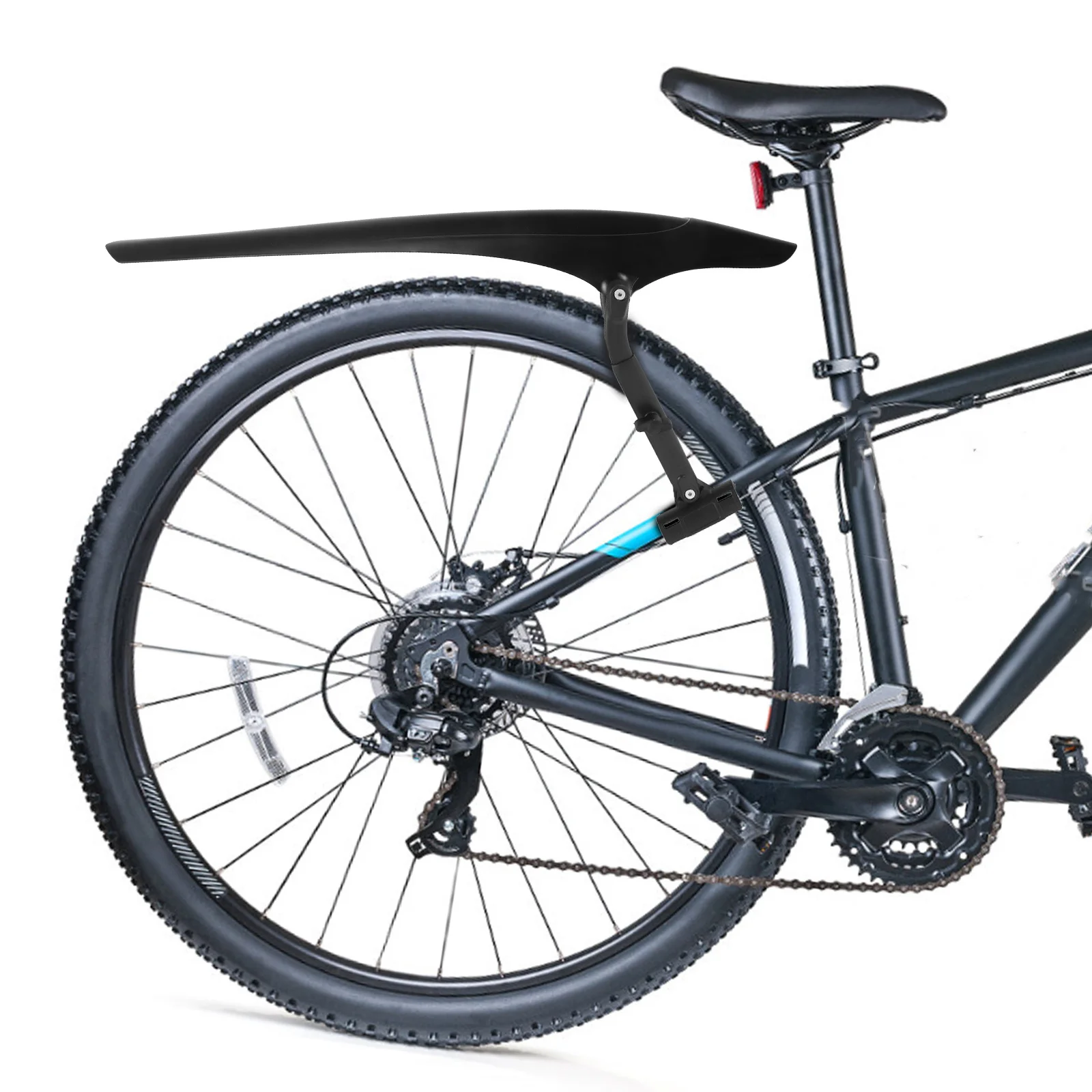 Adjustable Bicycle Mud Guard Extended Design for Mountain Road Bikes Durable Material Splash Proof No Tools Needed
