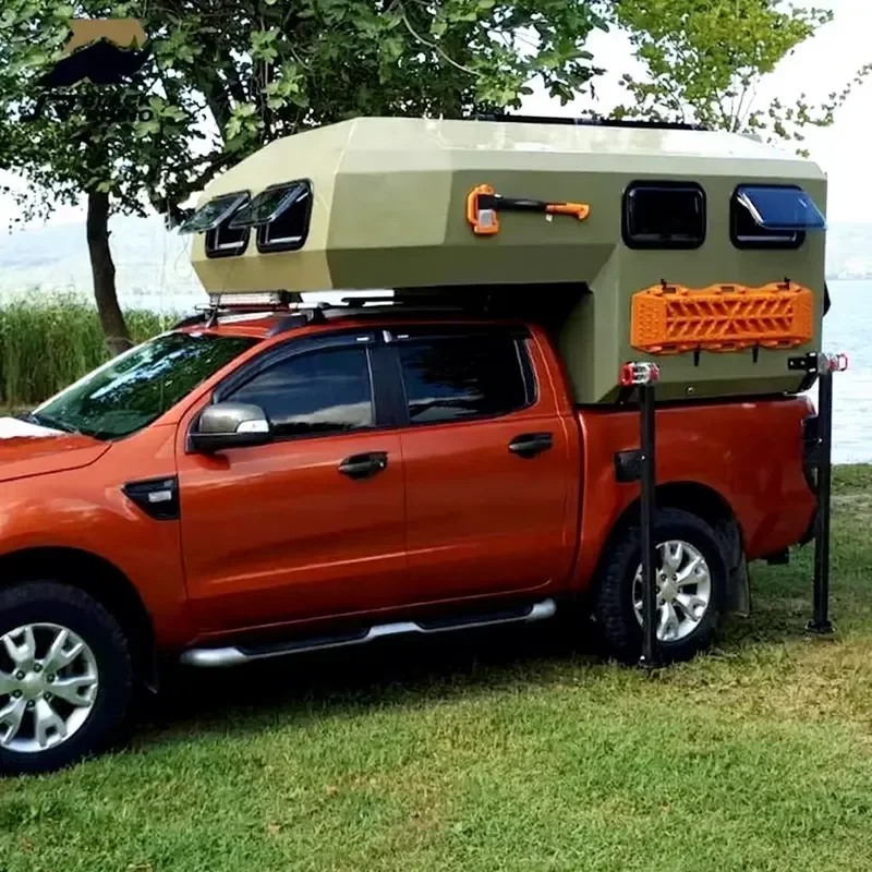 Pickup Hard Top Camper Truck Body Shell Campers for Sale Slide in Caravan With Flatbed 4x4 Big Pop up