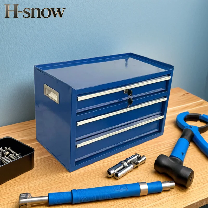 Car trunk Tool storage box Multifunctional metal Household large storage box Electrical maintenance Desktop file cabinet