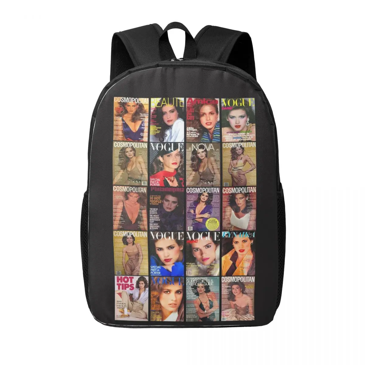 

Gia Carangi Cover Collage Woman Backpacks Boys Girls Bookbag Students School Bags Portability Travel Rucksack Shoulder Bag