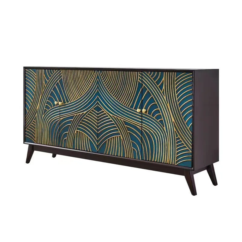 

integrated home partition decorative cabinet, American storage storage cabinet, living room solid wood dining side cabinet